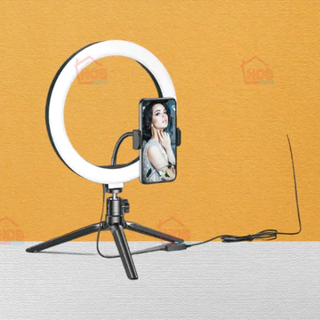 Lampu Lightning Ring Light LED 120 LED 10 Holder Tripod Video Call Selfie Pencahayaan Mini