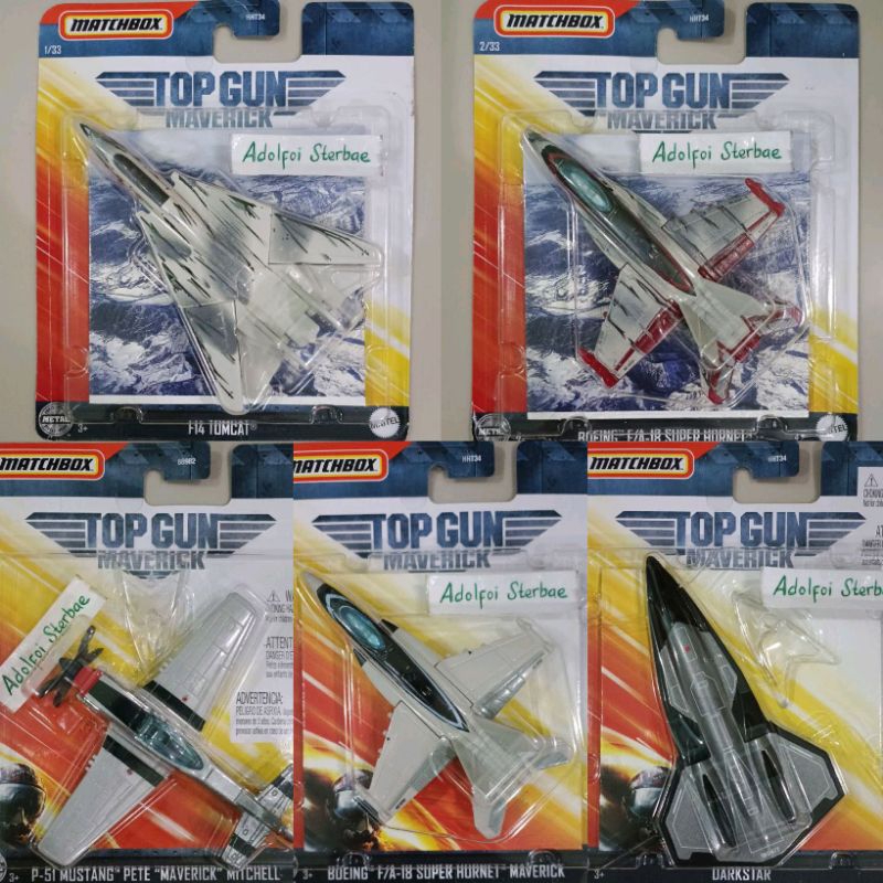 Jual matchbox top gun topgun maverick F14 tomcat darkstar dark star ...