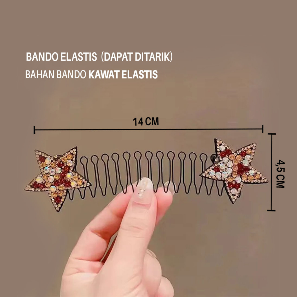 Jual Bando plastik sisir rambut jepit simple fleksibel elastis ...