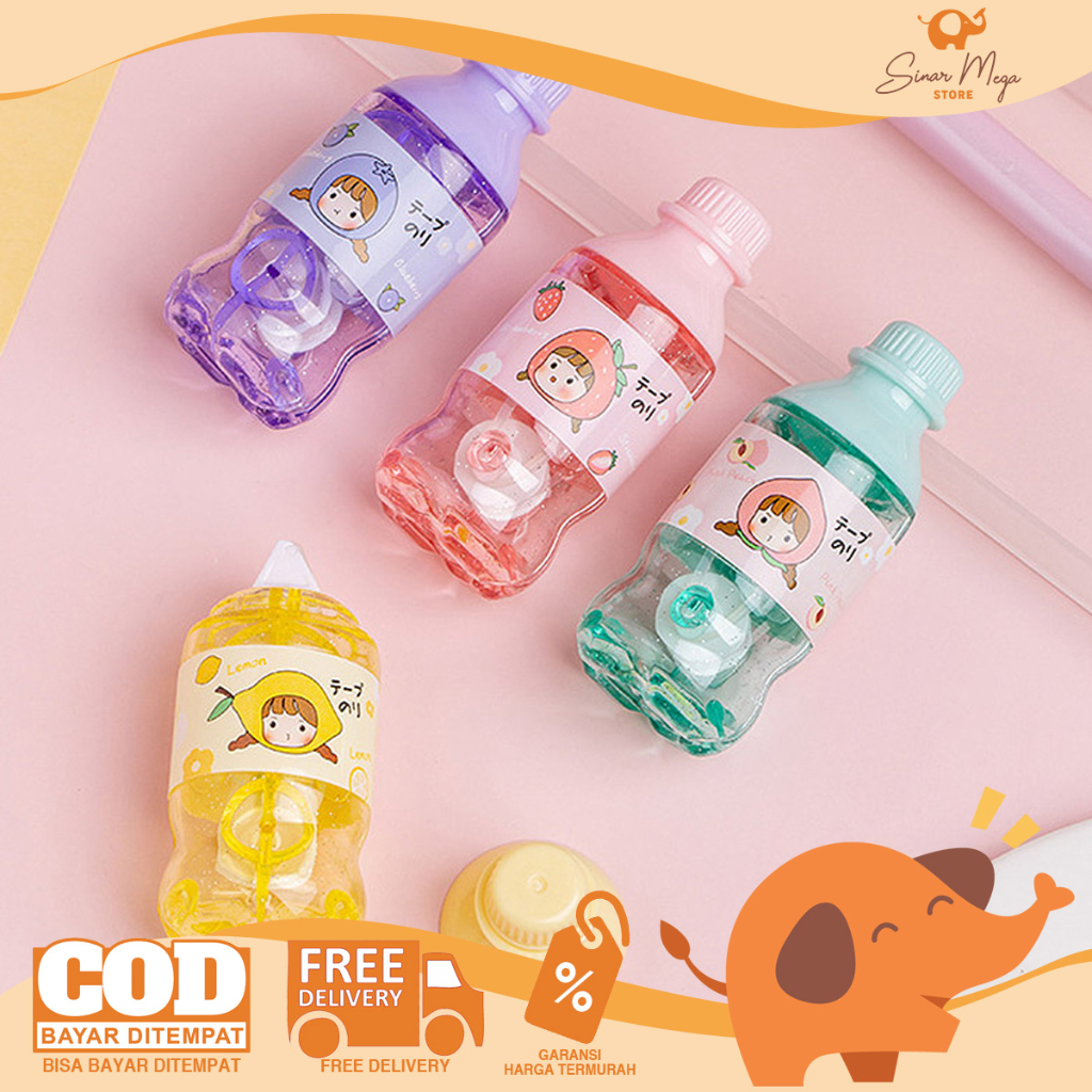 Jual Twingo Soda Bottle Mini Glue Tape / Glue Tape Lem Kertas 5mm x 5m