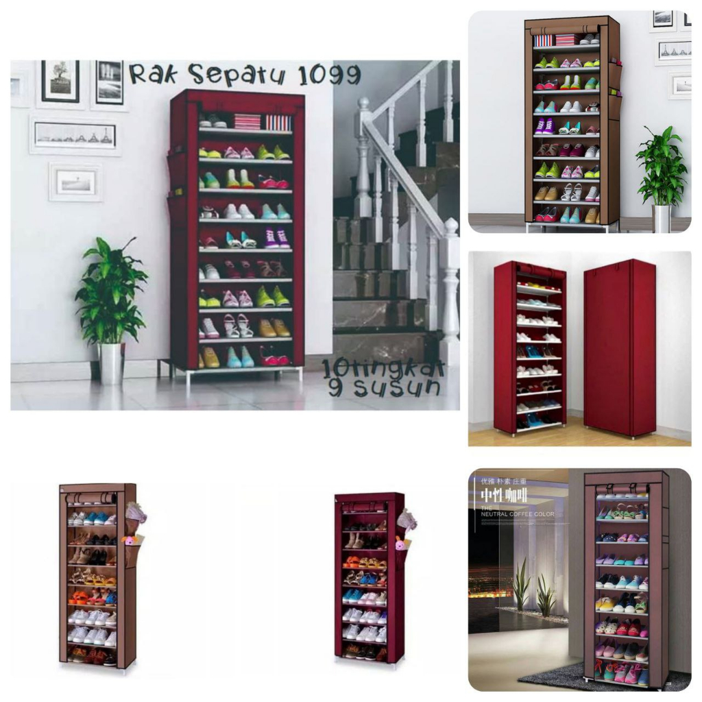 Jual RAK SEPATU KAIN MULTIFUNGSI 10 SUSUN 9 | Shopee Indonesia