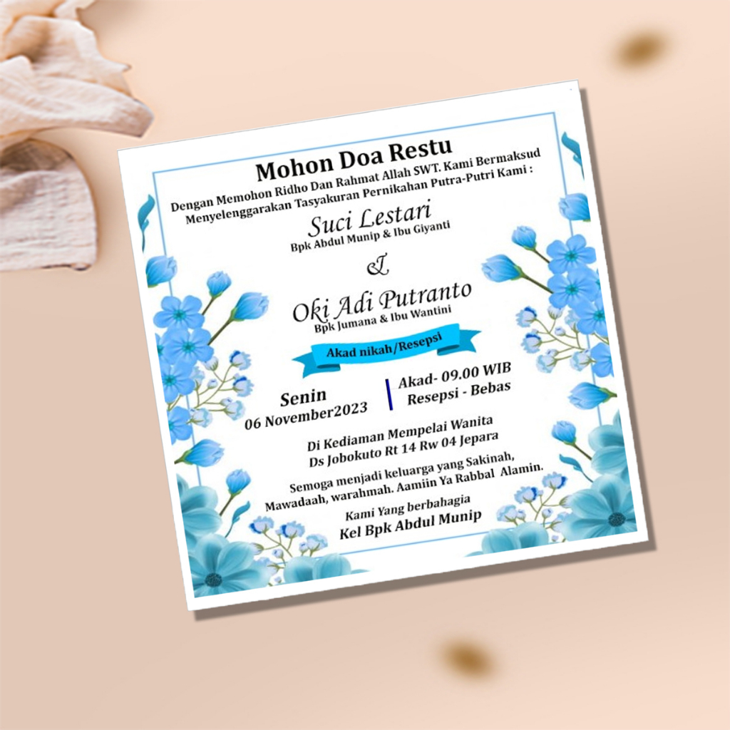 Jual Undangan Besek | Undangan Sorogan | Undangan Punjungan | Undangan
