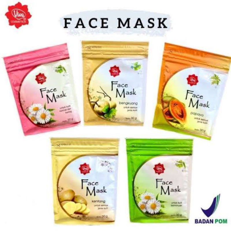 Jual VIVA FACE MASK /MASKER WAJAH 30gr BPOM (SATUAN) Shopee Indonesia