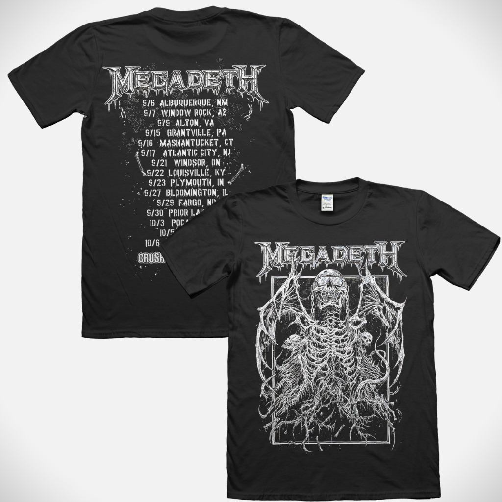 Megadeth T-Shirt Ufficiale Vic Rising – Logo Band, Nera, Unisex, Taglia XXL, Nuovo