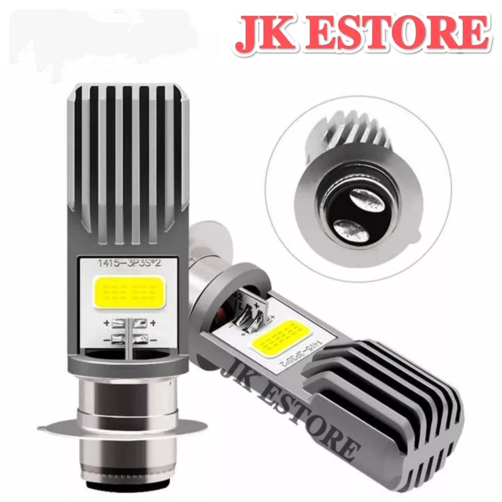 LED LAMPU LED UTAMA DEPAN MOTOR BEBEK DAN MATIC KAKI 1 SOKET H6 AC DC LED 2 SISI