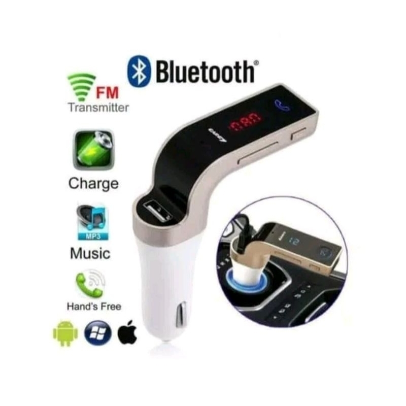 Jual CARG7 MODULATOR BLUETOOTH WIRELESS FM TRANSMITTER G7 CHARGER MOBIL