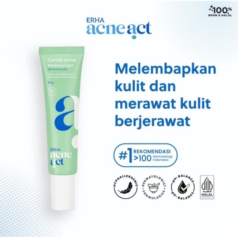Jual Erha Acneact Gentle Acne Moisturizer BHA & Ceramide 30Gr Shopee