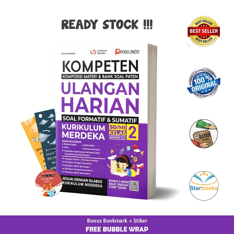 Jual Buku Kompeten Ulangan Harian Kurikulum Merdeka Kelas 2 - Pixelindo ...