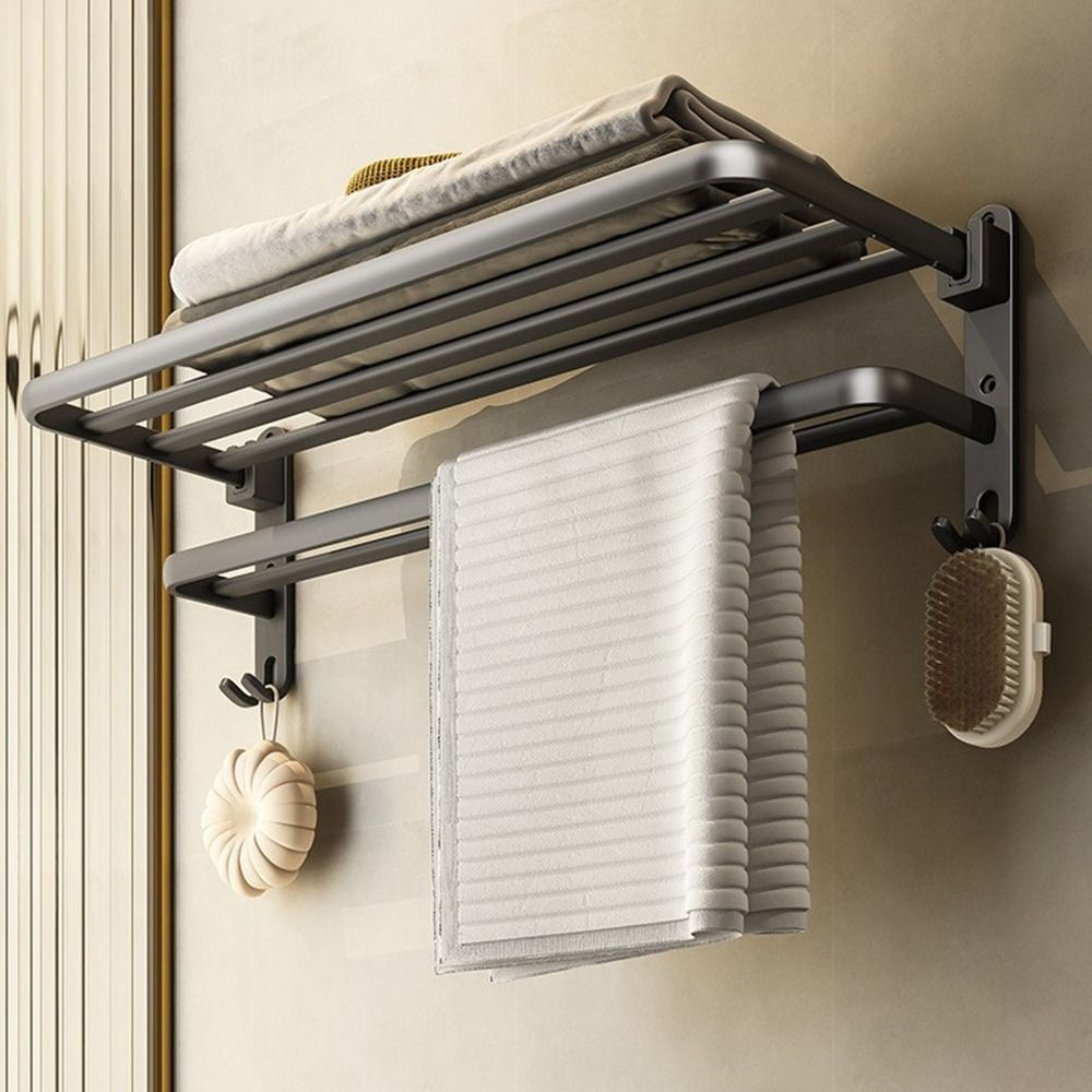 Jual Rak Gantungan Handuk Kamar Mandi Double Layer Tempel Dinding Lipat ...
