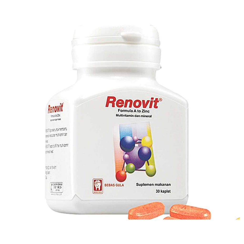 Jual RENOVIT MULTIVITAMIN ISI 30 UNTUK MEMBANTU MENJAGA KESEHATAN TUBUH ...