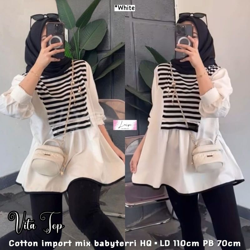 Jual Baju Blouse Wanita Kekinian Vita Blouse By Laiqa Shopee Indonesia
