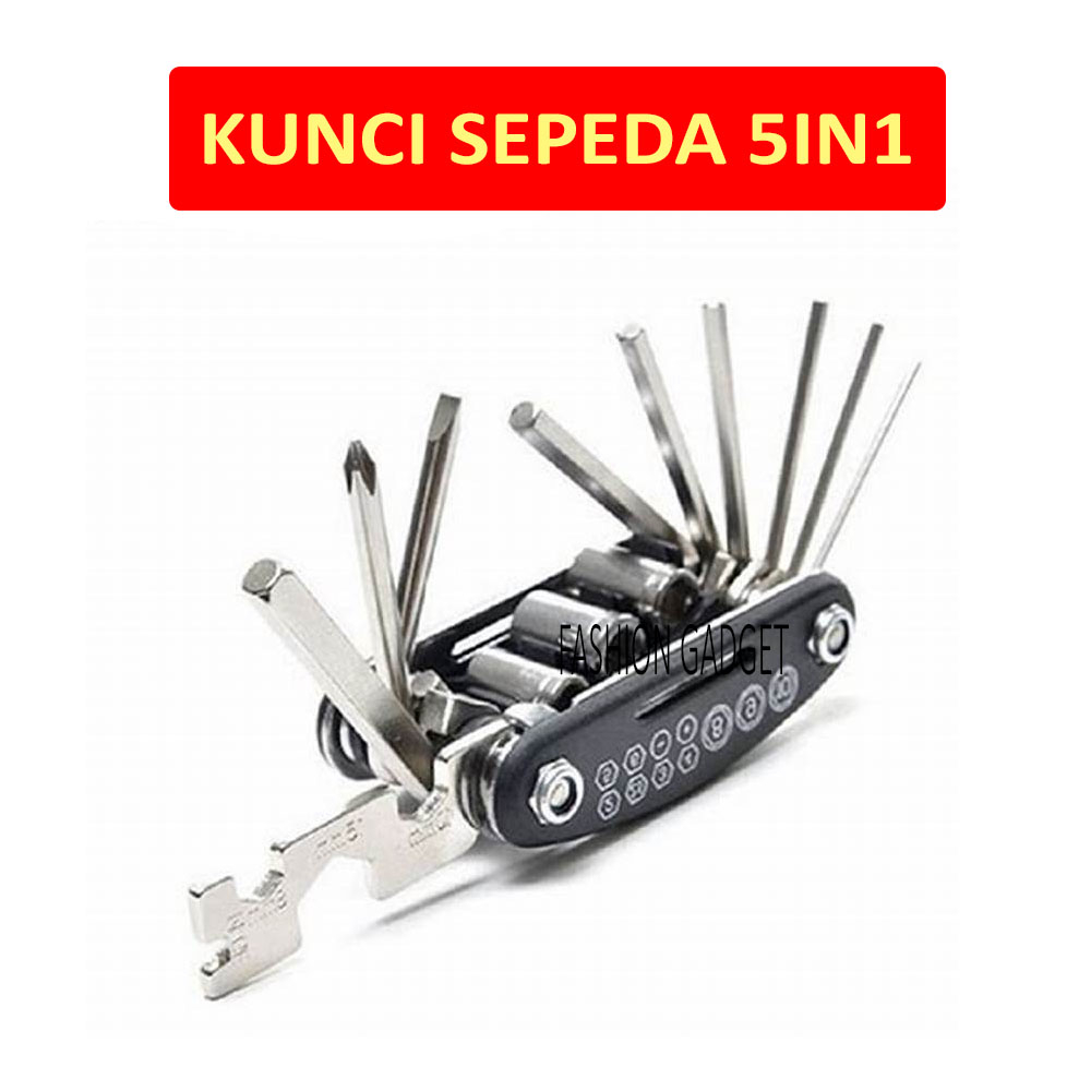 Jual Bike Toolkit Set Obeng Kunci Sepeda 15 In 1 Kunci Sok Socket ...