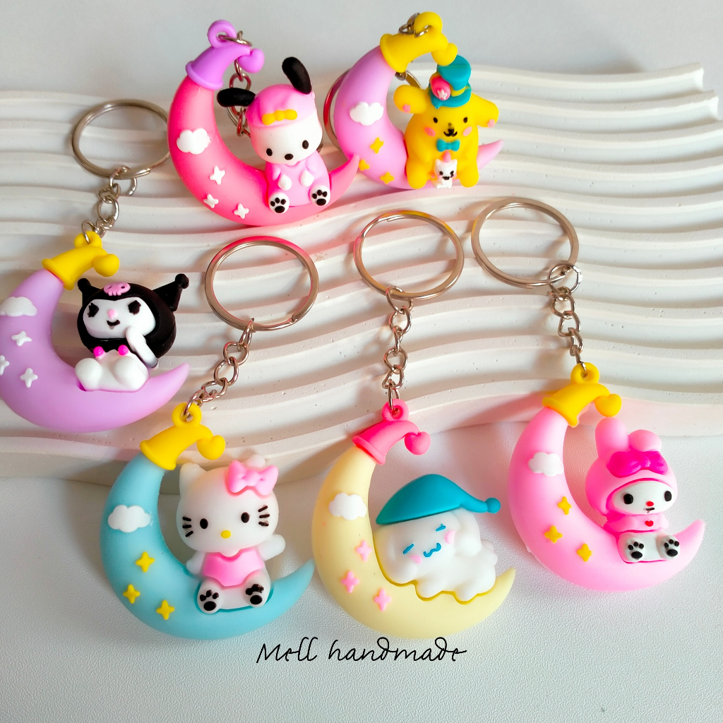 Jual Gantungan Kunci Sanrio Crescent Moon Ganci Sanrio Bulan Sabit