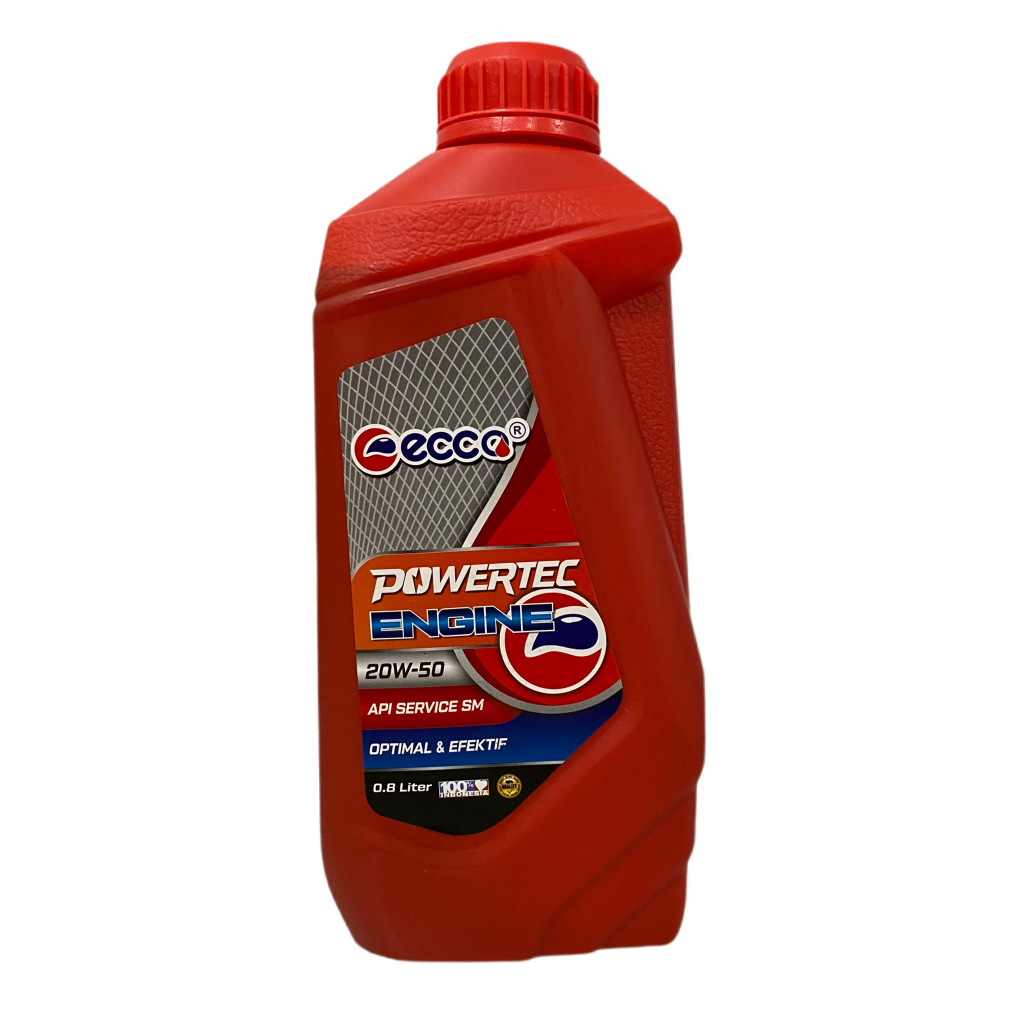 Jual Oli Motor Ecco Powertec Engine Oil Bensin SAE 20W-50 (0.8 L ...