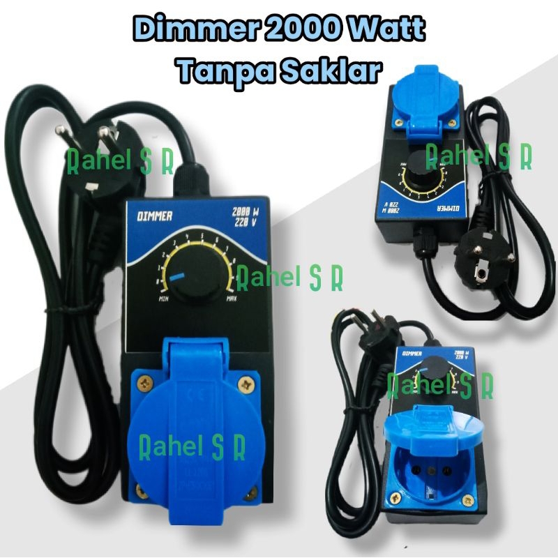 Jual DIMMER 2000 WATT Pengatur Kecepatan Mesin Gerinda Stop Kontak Dimmer Shopee Indonesia