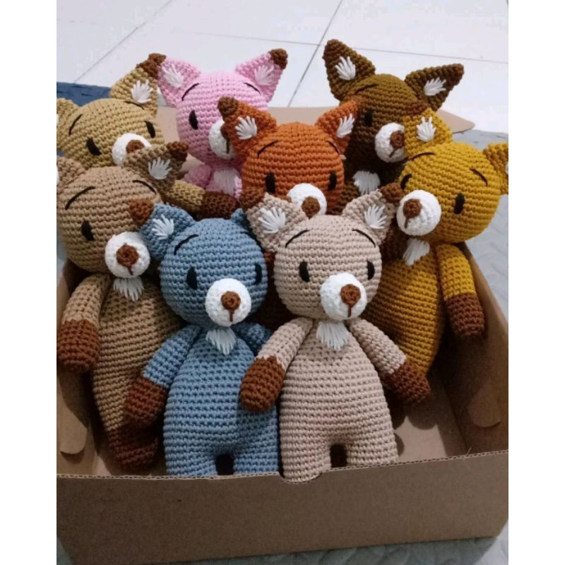 Jual Baby Fox | boneka rajut Fox | amigurumi Fox | Shopee Indonesia
