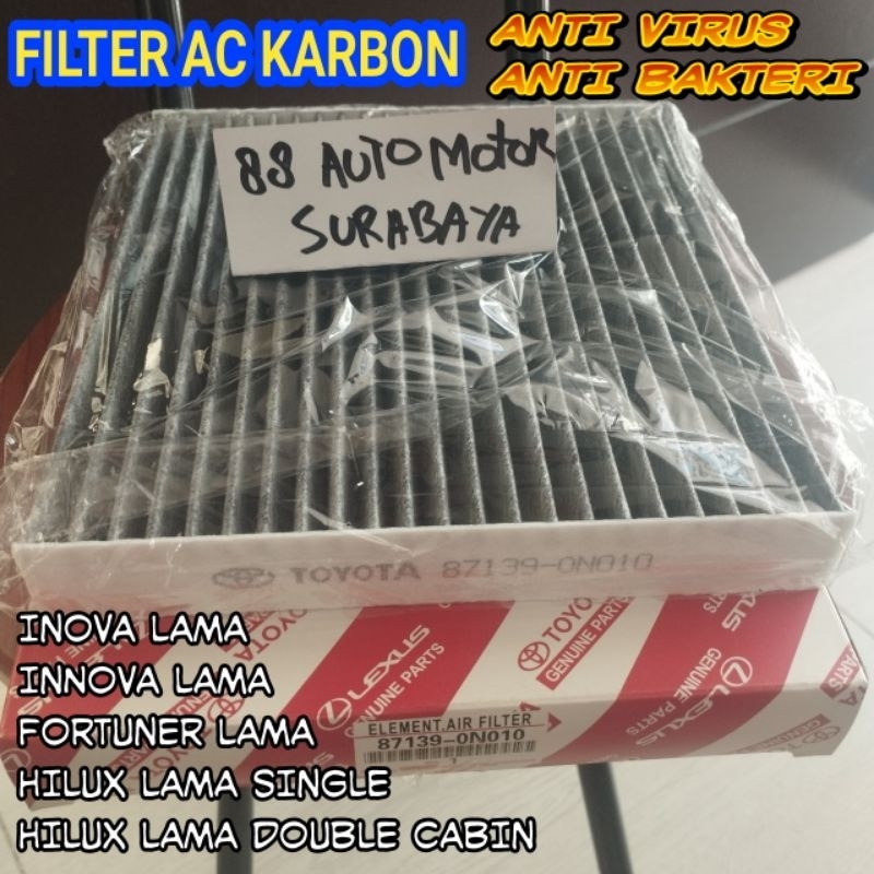 Jual FILTER AC KARBON INOVA LAMA FORTUNER LAMA HILUX VIGO CARBON AC ...