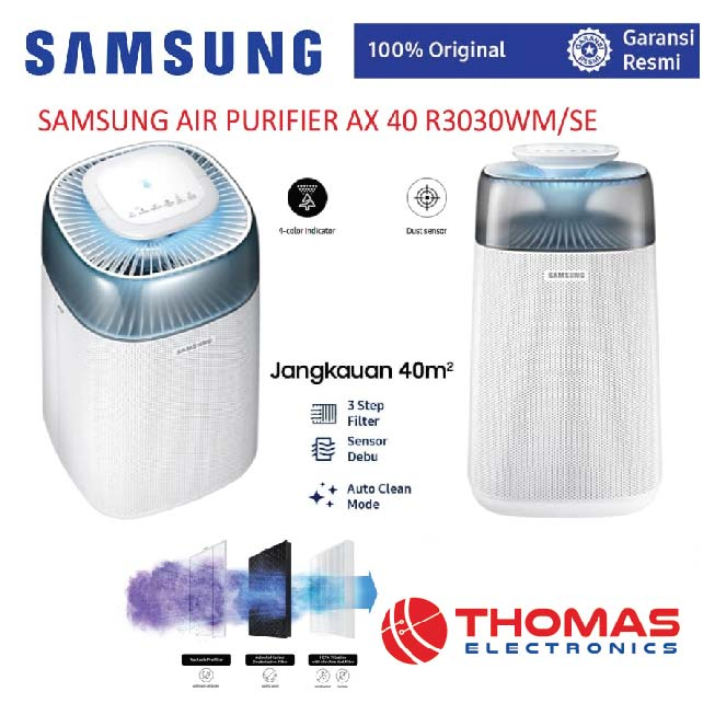 Jual SAMSUNG AIR PURIFIER AX 40 R3030WM/SE KAPASITAS 40 m2 AX 40 R 3030