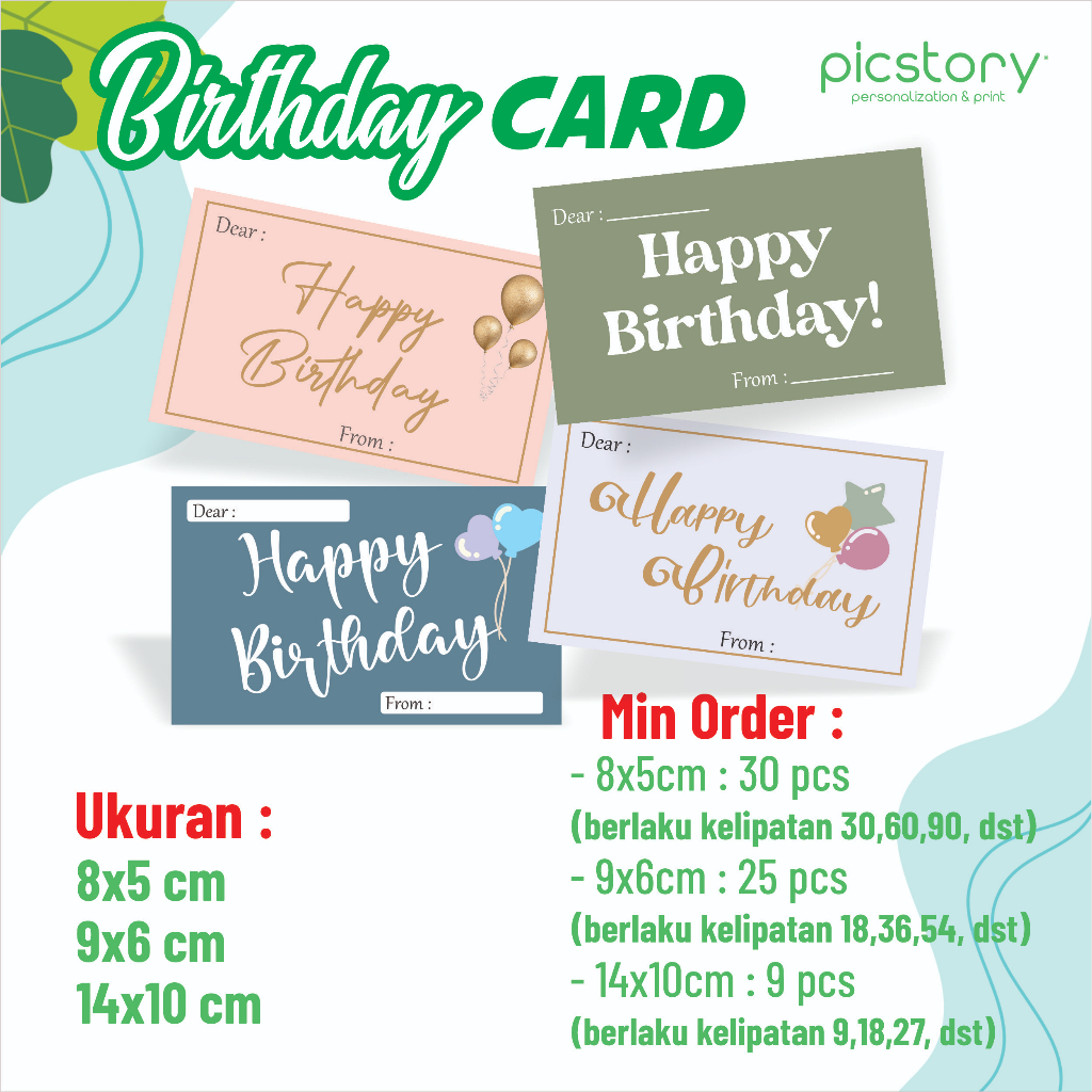 Jual Kartu Ucapan Selamat Ulang Tahun/ Birthday Card/ Kartu Ucapan Gift