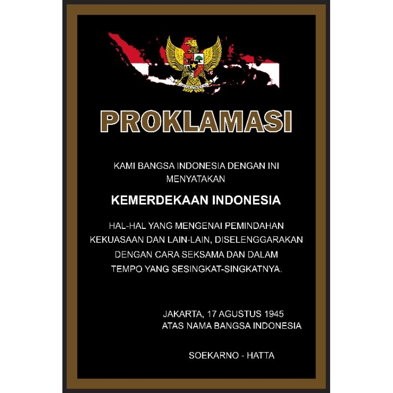 Jual Poster Garuda Pancasila Proklamasi Uud 45 Sumpah Pemuda A3 Shopee Indonesia 8582