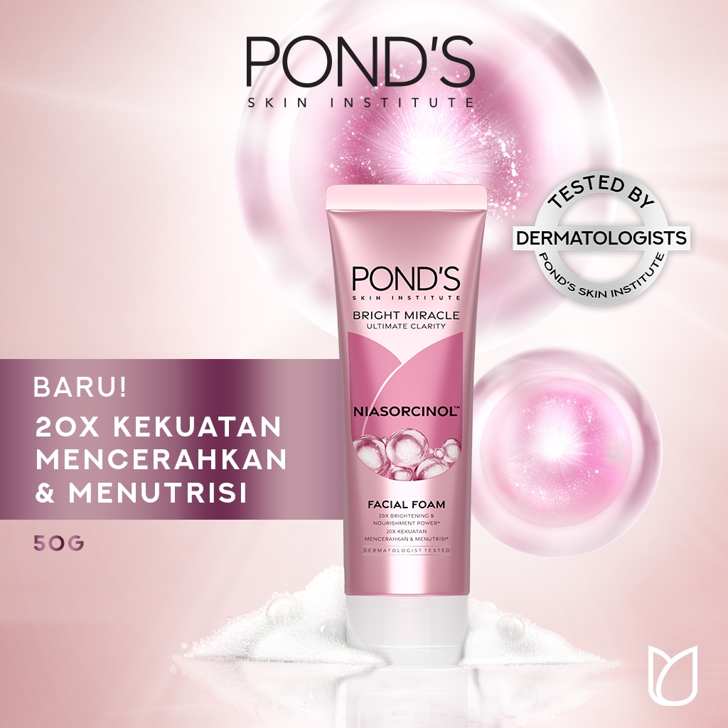 Jual Ponds Bright Miracle Ultimate Clarity Niasorcinol Facial Foam 