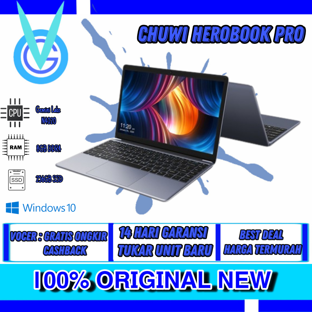 Jual Laptop Chuwi HeroBook Pro 14.1" FHD IPS Intel N4020 Ram 8GB ...