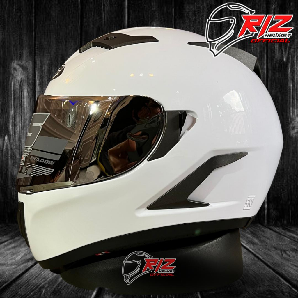 Jual NJS SHADOW HELM FULLFACE SOLID DOBEL VISOR STANDART SNI Full Face ...