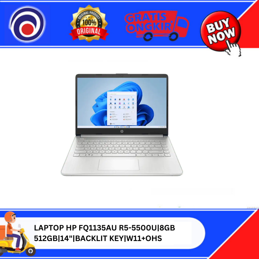 Jual Laptop Hp 14s Fq1135au R5 5500u8gb 512gb14backlit Keyw11ohs Shopee Indonesia 9126