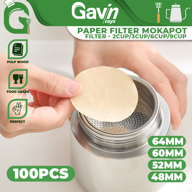 Jual Paper Filter Mokapot Kertas Saringan Kopi 100Pcs Micro Filter Moka