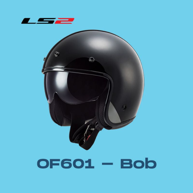 Jual Helm LS2 Classic Retro OF601 Bob Solid Gloss Black Klasik | Shopee ...