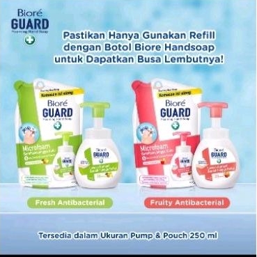 Jual biore guard refill sabun cuci tangan handsoap busa microfoam micro ...