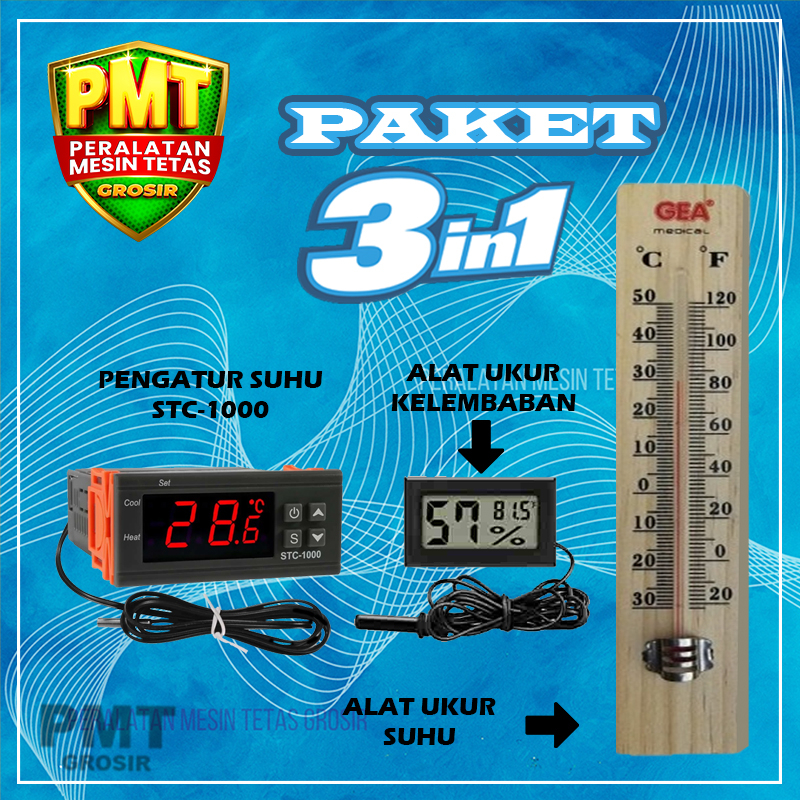 Jual Paket Thermostat Termostat Digital STC1000 Termometer Higrometer