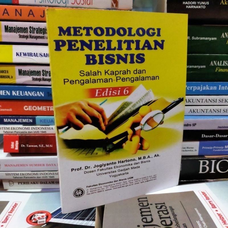 Jual Metodologi Penilitian Bisnis Edisi 6 By Prof. Dr. Jogiyanto ...