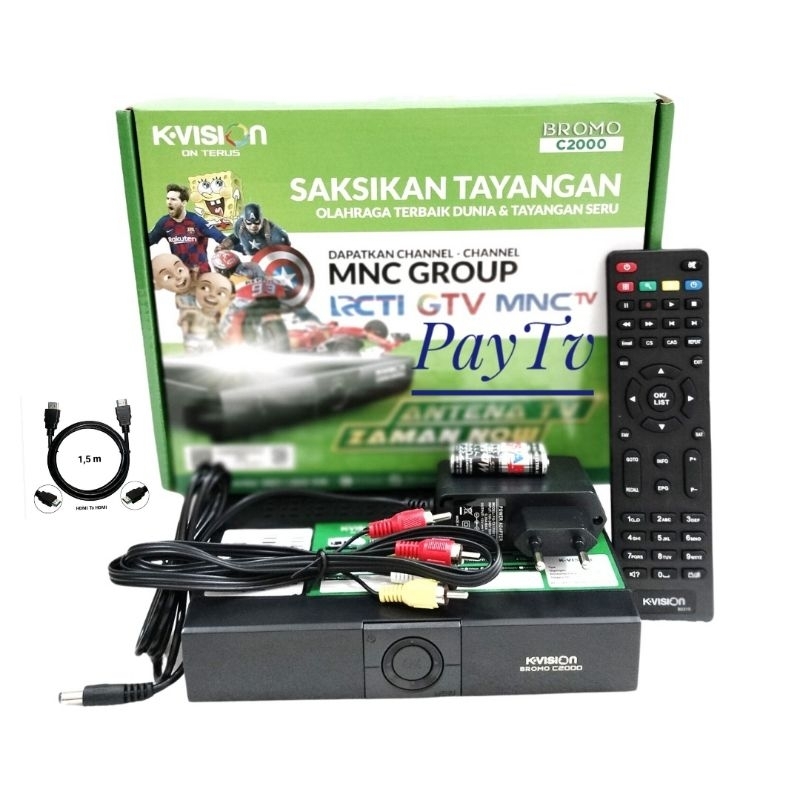 Jual Receiver KVision Bromo C2000 Hybrid ( Cband & Kuband ) Shopee