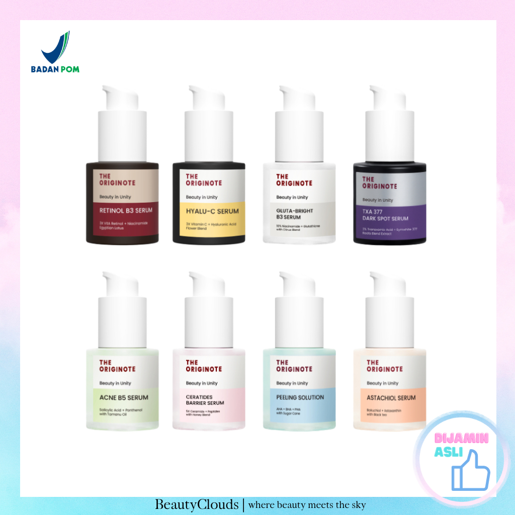 Jual (READY) THE ORIGINOTE Serum Series 20ml - Hyalu-C Retinol B3 Acne ...