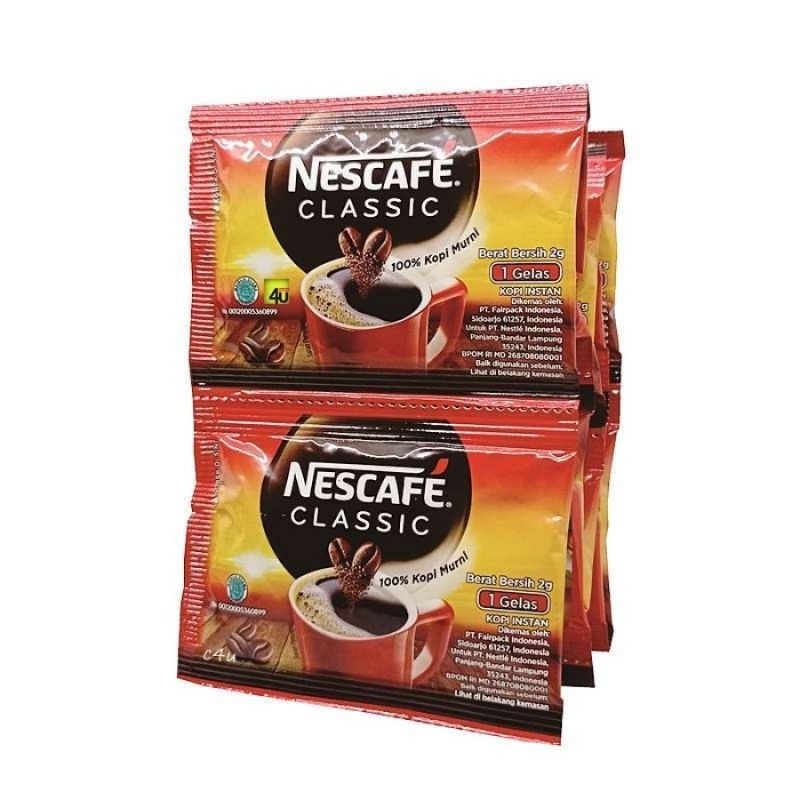 Jual Nescafe Classic Sachet Kemasan 2gr 1pax Isi 60pcs 6 Renceng 100 Kopi Murni Exp 2024 8213