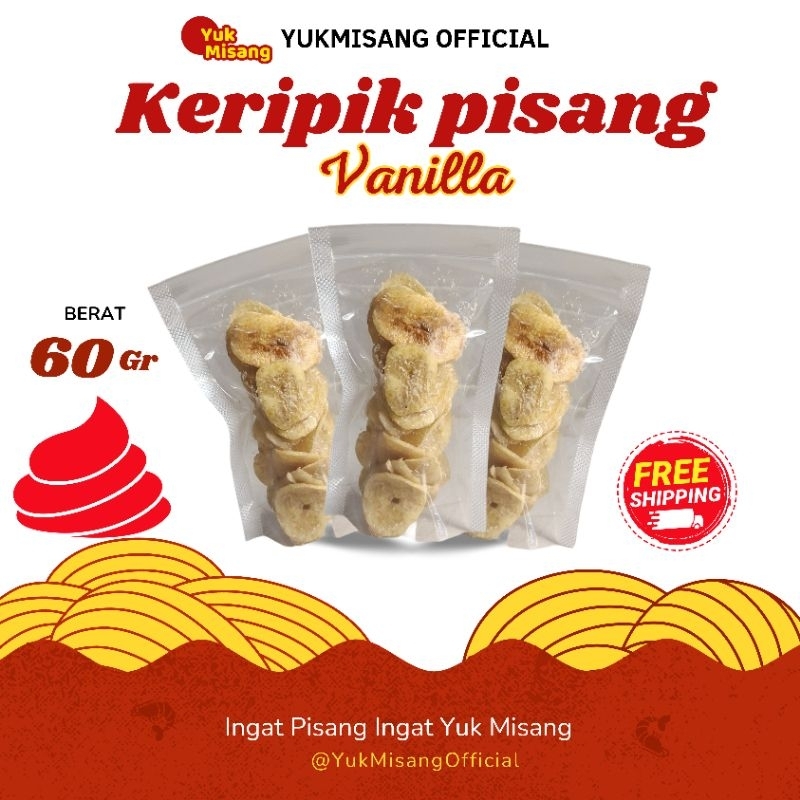 Jual Keripik Pisang Lumer Rasa Vanilla 60 Gr Pisang Coklat Lumer