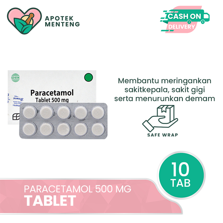 Jual Paracetamol 500 Mg Strip 10 Kaplet Pereda Nyeri Dan Demam