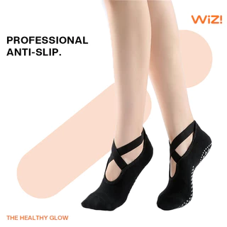 WiZi Kaos Kaki Anti Slip Kaos Kaki Olahraga Wanita Kaos Kaki Dansa Pilates (AO11)