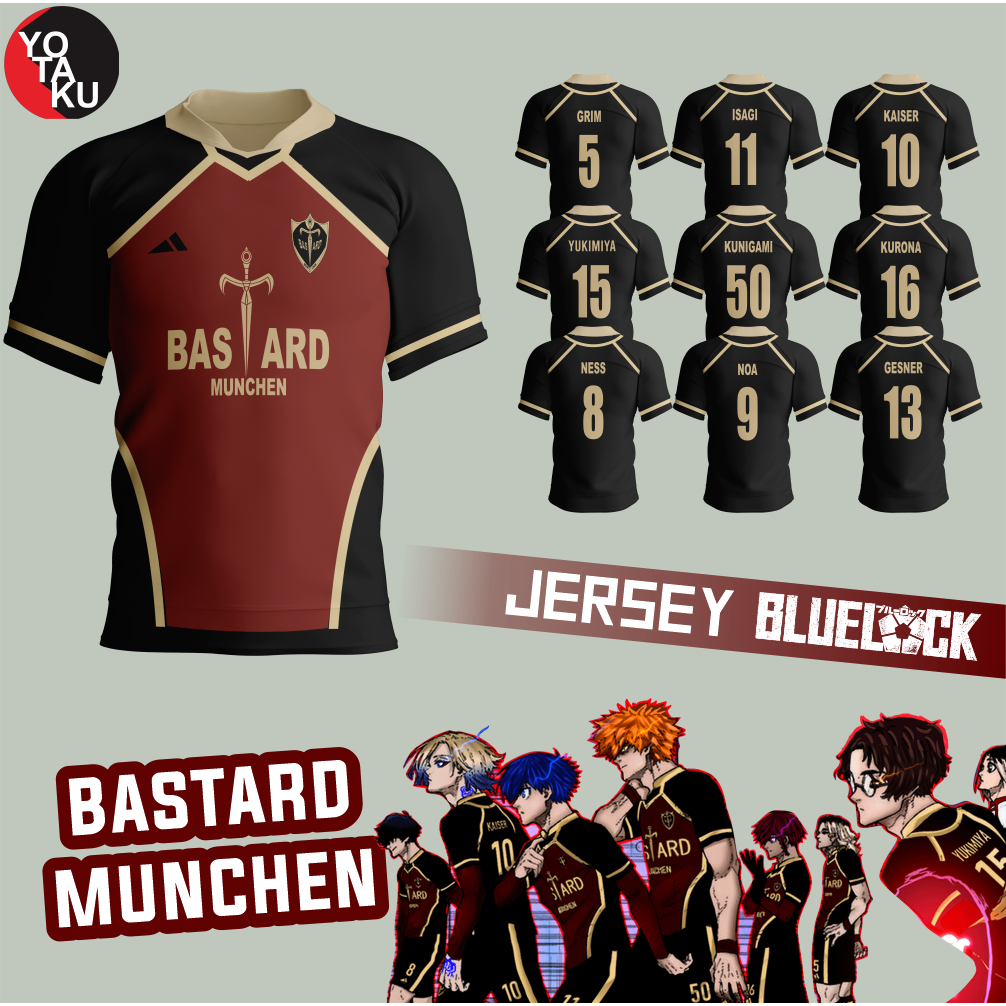 Jual Jersey Anime Cosplay Blue Lock Kaiser Bastard Munchen Seri 1