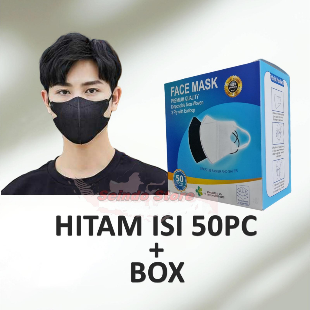 Jual Masker Duckbill Putih 3Ply Isi 50Pcs + Box | Shopee Indonesia
