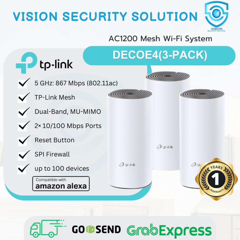 Jual Tp-link Deco E4 3 pack Whole Home Mesh Wifi System router | Shopee ...