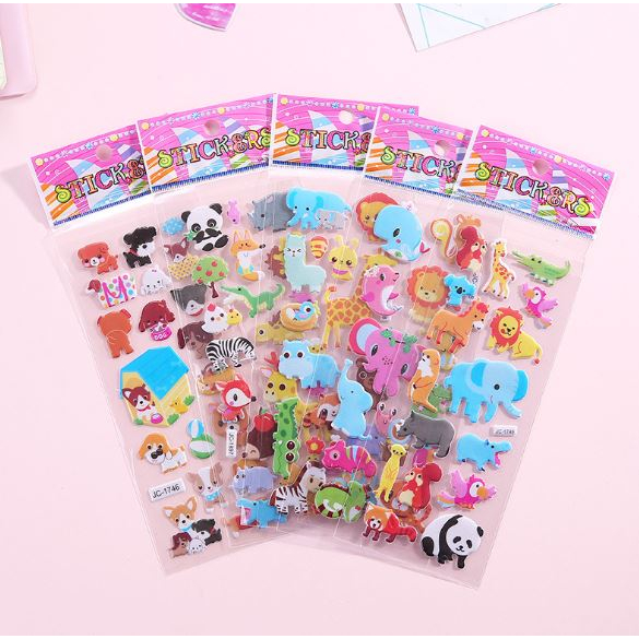 Jual Stiker Timbul 3D / Sticker Motif Lucu / Stiker Mainan Tempel Anak ...