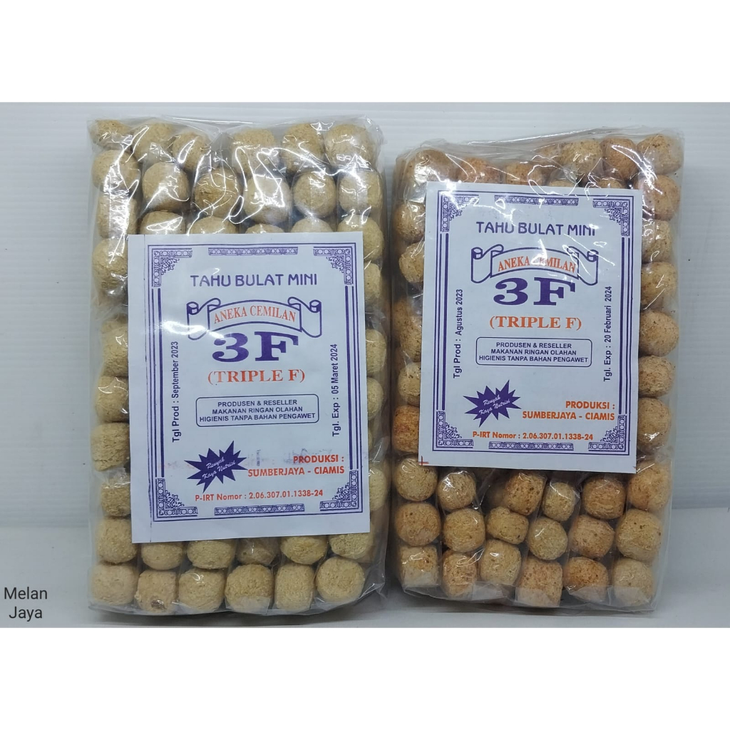 Jual Tahu Bulat Mini 1 Pack Isi 20pcs Merk 3f Rasa Original Dan Pedas