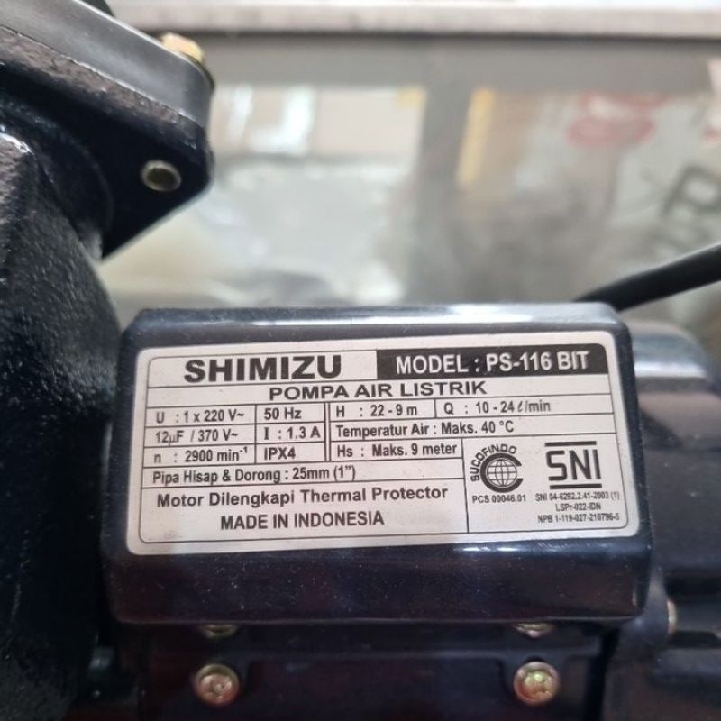 Jual POMPA AIR SHIMIZU PS 116 BIT (SUMUR DANGKAL) 125 WATT SHIMIZU ...