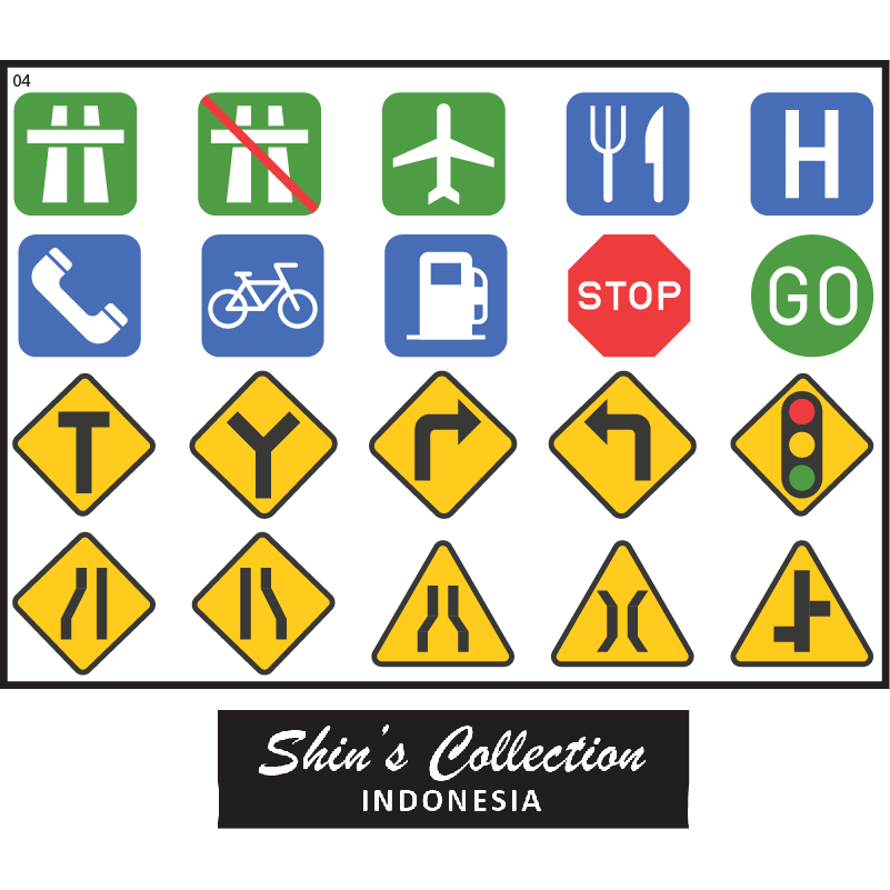 Jual Sticker stiker murah anti air traffic sign rambu-rambu lalu lintas ...