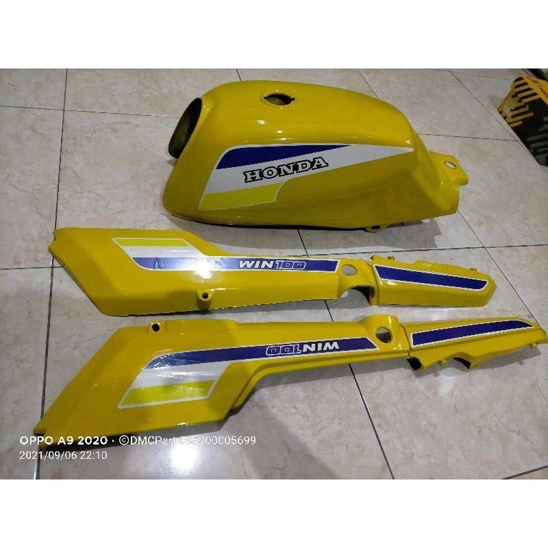 Jual BODY BODI HONDA WIN SET TENGKI BOX AKI WIN 100 WARNA KUNING SET