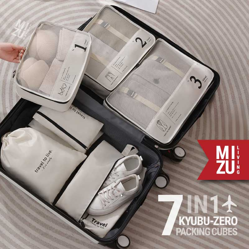 Jual MIZU KYUBU-ZERO 7in1 Packing Cubes SECRET POUCH Travel Bag Luggage ...