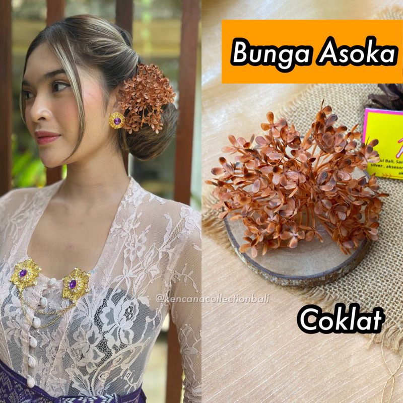 Jual Bunga Asoka/ bunga kain/ aksesoris rambut kundangan / hiasan