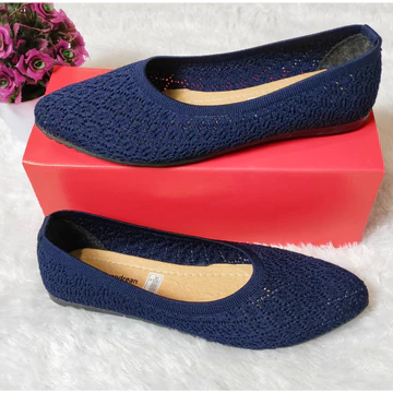Flatshoes Rajut Wanita Sepatu Ballet Rajut